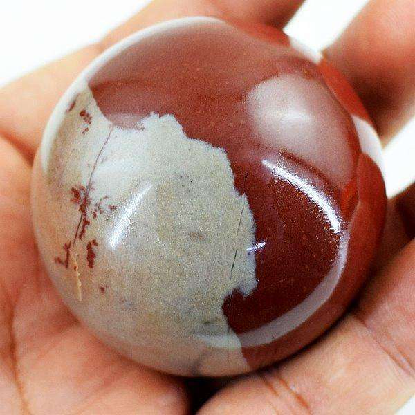 gemsmore:Genuine Polygram Jasper Carved Reiki Healing Sphere