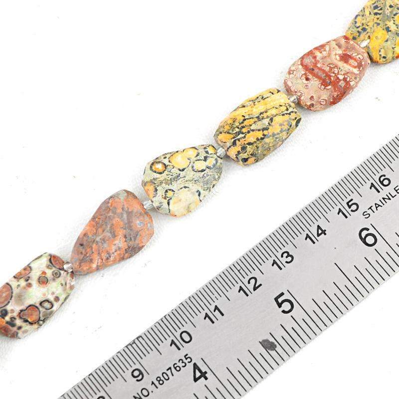 gemsmore:Genuine Poppy Jasper Beads Strand - Natural Faceted Drilled