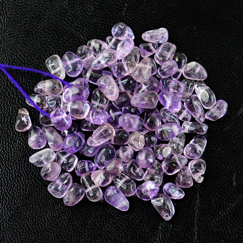 gemsmore:Genuine Purple Amethyst Beads Lot - Natural Drilled