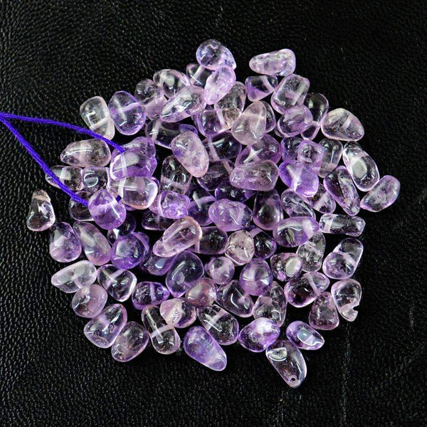 gemsmore:Genuine Purple Amethyst Beads Lot - Natural Drilled