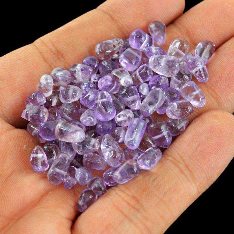 gemsmore:Genuine Purple Amethyst Beads Lot - Natural Drilled