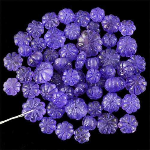 gemsmore:Genuine Purple Amethyst Carved Drilled Beads Lot