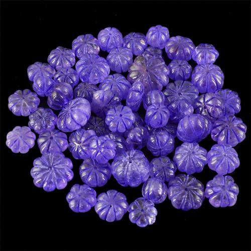 gemsmore:Genuine Purple Amethyst Carved Drilled Beads Lot