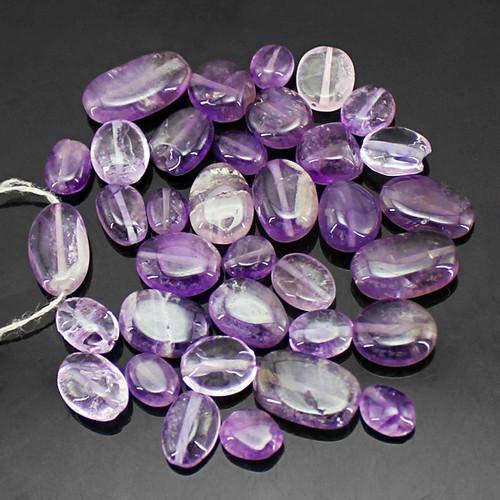 gemsmore:Genuine Purple Amethyst Drilled Beads Lot