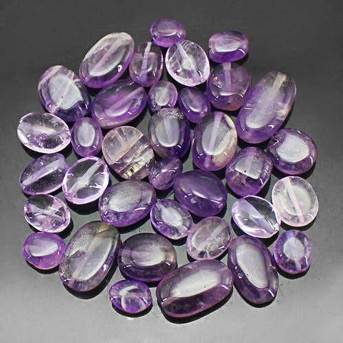 gemsmore:Genuine Purple Amethyst Drilled Beads Lot