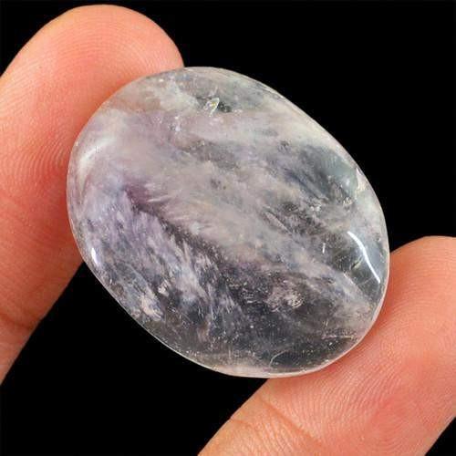 gemsmore:Genuine Purple Amethyst Oval Shaped Gemstone