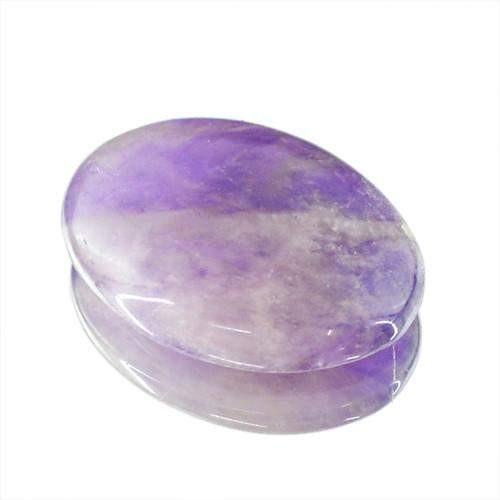 gemsmore:Genuine Purple Amethyst Oval Shaped Gemstone