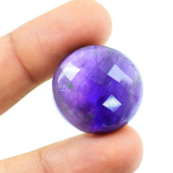 gemsmore:Genuine Purple Amethyst Round Shape Loose Gemstone