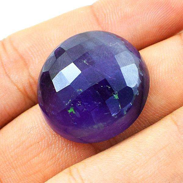 gemsmore:Genuine Purple Amethyst Round Shape Loose Gemstone