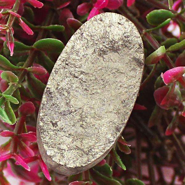 gemsmore:Genuine Pyrite Druzy Oval Shape Untreated Loose Gemstone