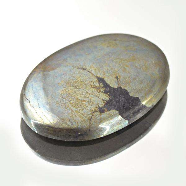 gemsmore:Genuine Pyrite Oval Shape Loose Gemstone