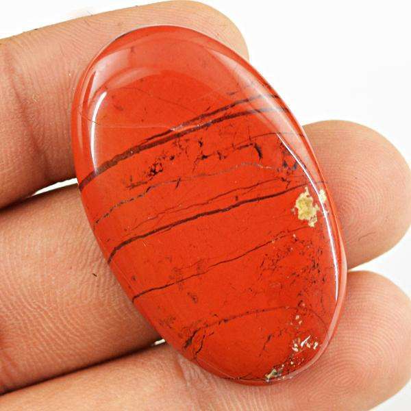 gemsmore:Genuine Red Jasper Oval Shape UntreatedLoose Gemstone