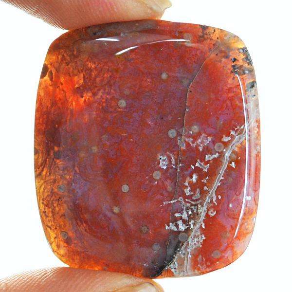 gemsmore:Genuine Red Moss Agate Untreated Loose Gemstone