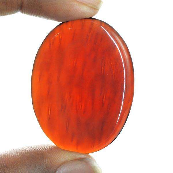 gemsmore:Genuine Red Onyx Oval Shape Loose Gemstone