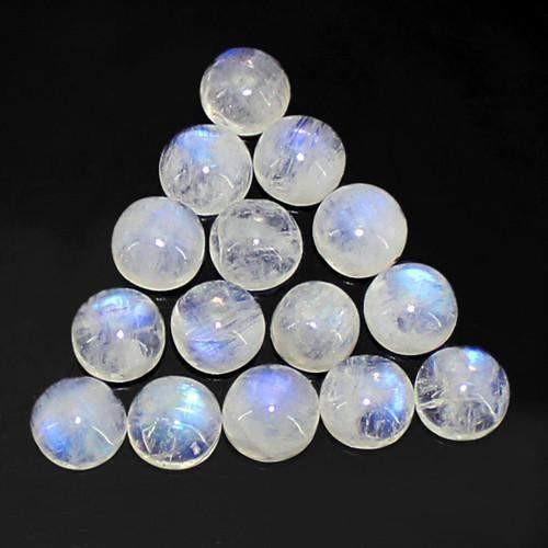 gemsmore:Genuine Round Shaped Moonstone Gemstone Lot