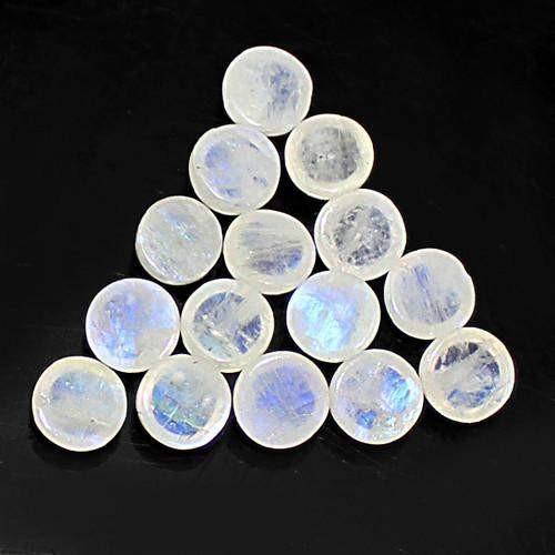 gemsmore:Genuine Round Shaped Moonstone Gemstone Lot