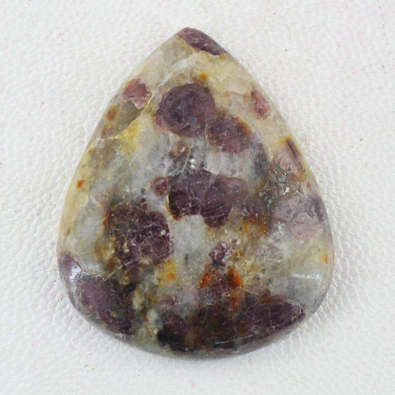 gemsmore:Genuine Ruby Ziosite Gemstone Natural Pear Shape