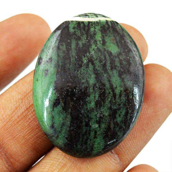 gemsmore:Genuine Ruby Zoisite Oval Shape Untreated Loose Gemstone