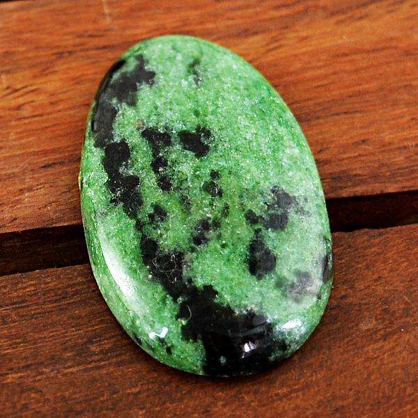 gemsmore:Genuine Ruby Zoisite Oval Shape Untreated Loose Gemstone