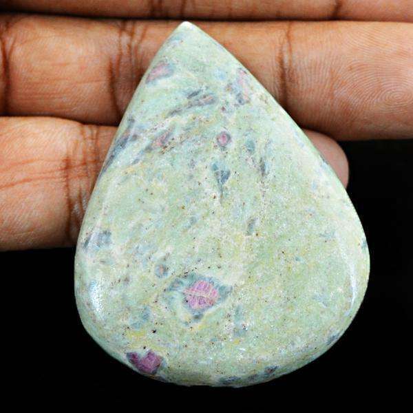 gemsmore:Genuine Ruby Zoisite Pear Shape Untreated Loose Gemstone