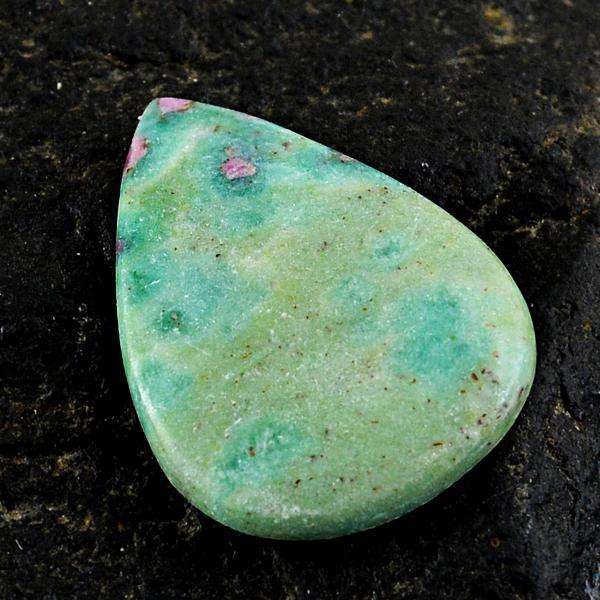 gemsmore:Genuine Ruby Zoisite Pear Shape Untreated Loose Gemstone