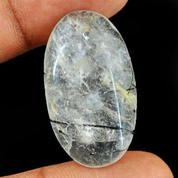 gemsmore:Genuine Rutile Quartz Oval Shape Loose Gemstone