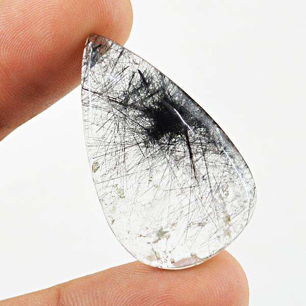 gemsmore:Genuine Rutile Quartz Pear Shape Untreated Loose Gemstone