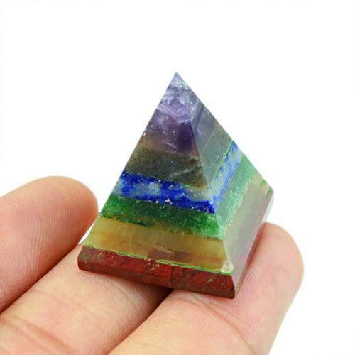 gemsmore:Genuine Seven Chakra Gems Healing Pyramid
