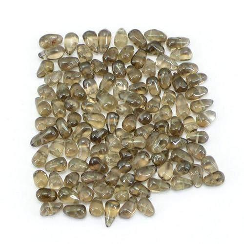 gemsmore:Genuine Smoky Quartz Drilled Beads Lot
