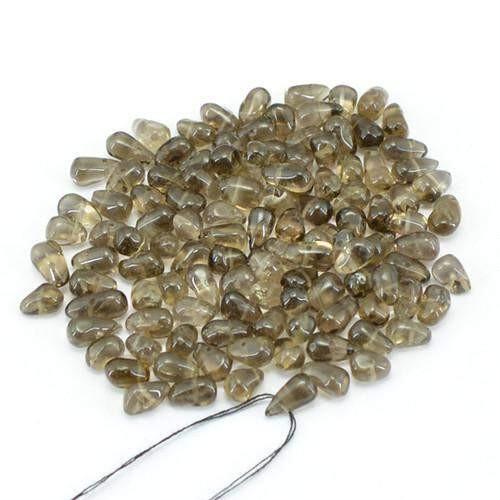 gemsmore:Genuine Smoky Quartz Drilled Beads Lot