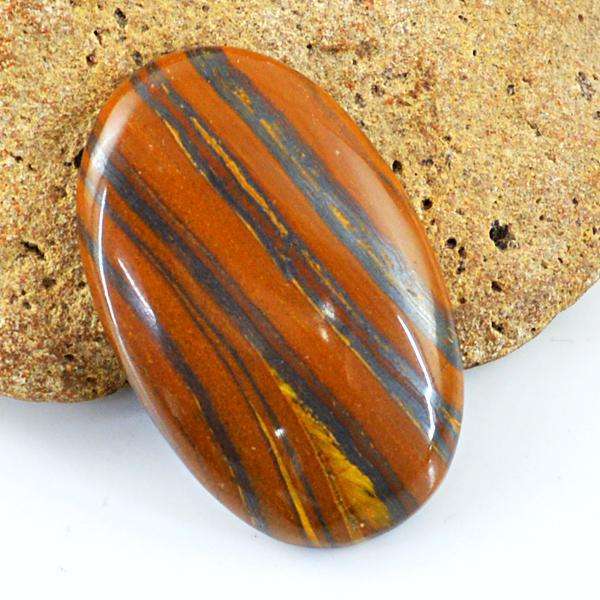 gemsmore:Genuine Tiger Eye Oval Shape Loose Gemstone