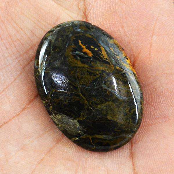 gemsmore:Genuine Tiger Eye Oval Shape Loose Gemstone