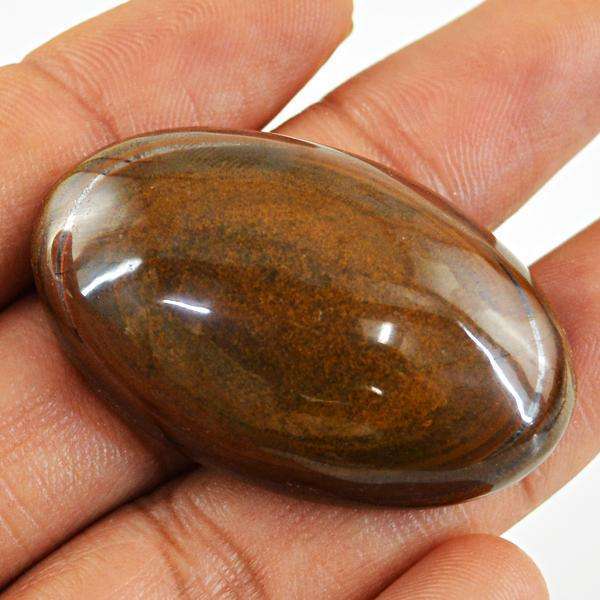 gemsmore:Genuine Tiger Eye Oval Shape Untreated Loose Gemstone