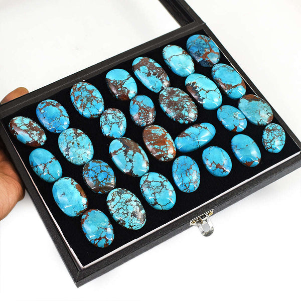 gemsmore:Genuine Turquoise  Untreated Gemstone Cabochon Lot