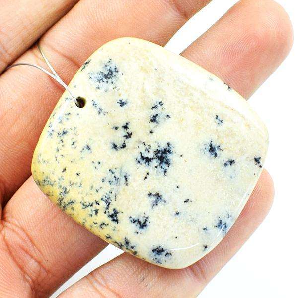 gemsmore:Genuine Untreated Dendrite Opal Loose Drilled Gemstone