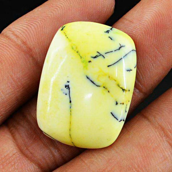 gemsmore:Genuine Untreated Dendrite Opal Loose Gemstone