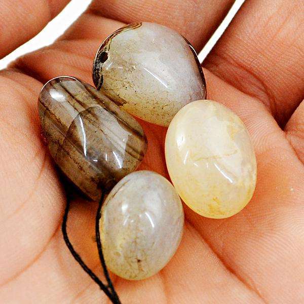 gemsmore:Genuine Untreated Onyx Drilled Beads Lot