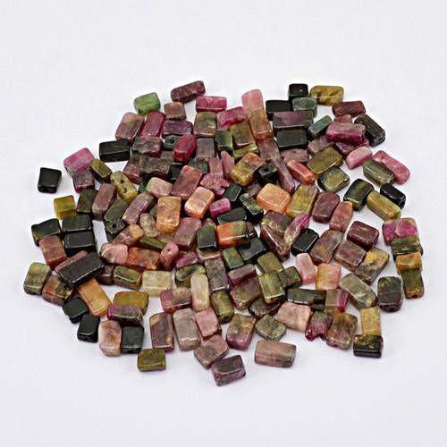 gemsmore:Genuine Watermelon Tourmaline Drilled Beads Lot