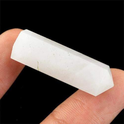 gemsmore:Genuine White Agate Healing Point