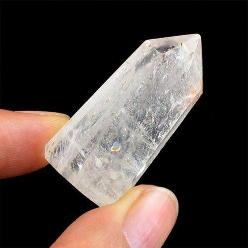 gemsmore:Genuine White Quartz Untreated Healing Point