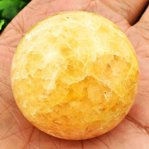 gemsmore:Genuine Yellow Aventurine Carved Healing Sphere