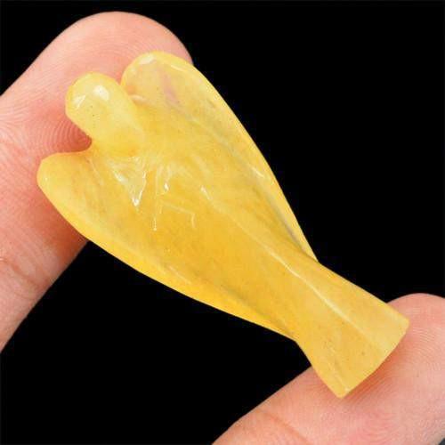 gemsmore:Genuine Yellow Aventurine Healing Angel Gemstone