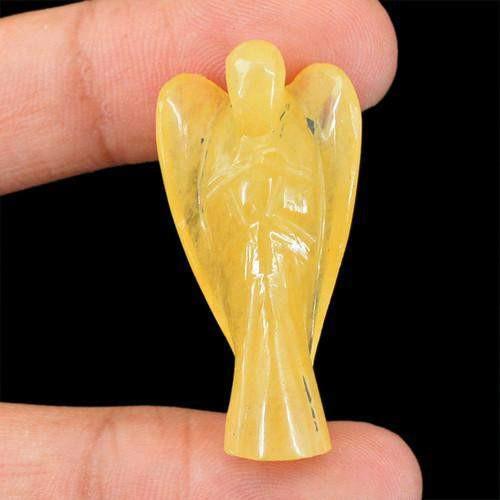 gemsmore:Genuine Yellow Aventurine Healing Angel Gemstone