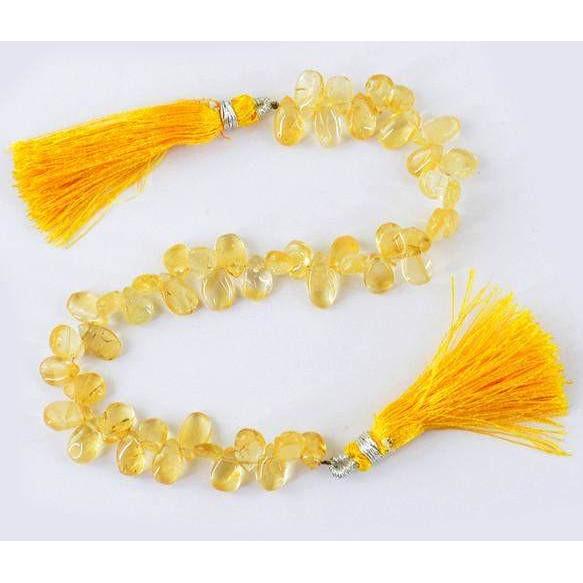 gemsmore:Genuine Yellow Citrine Beads Strand