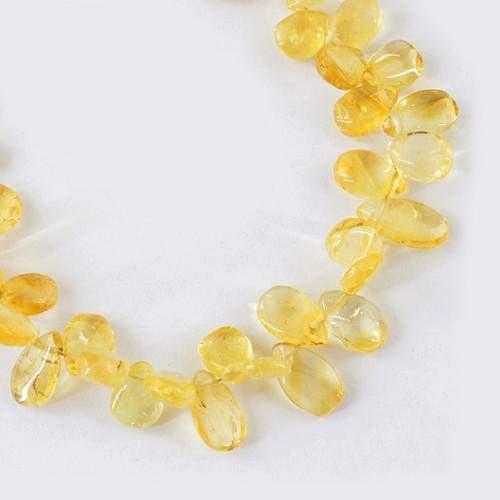 gemsmore:Genuine Yellow Citrine Beads Strand