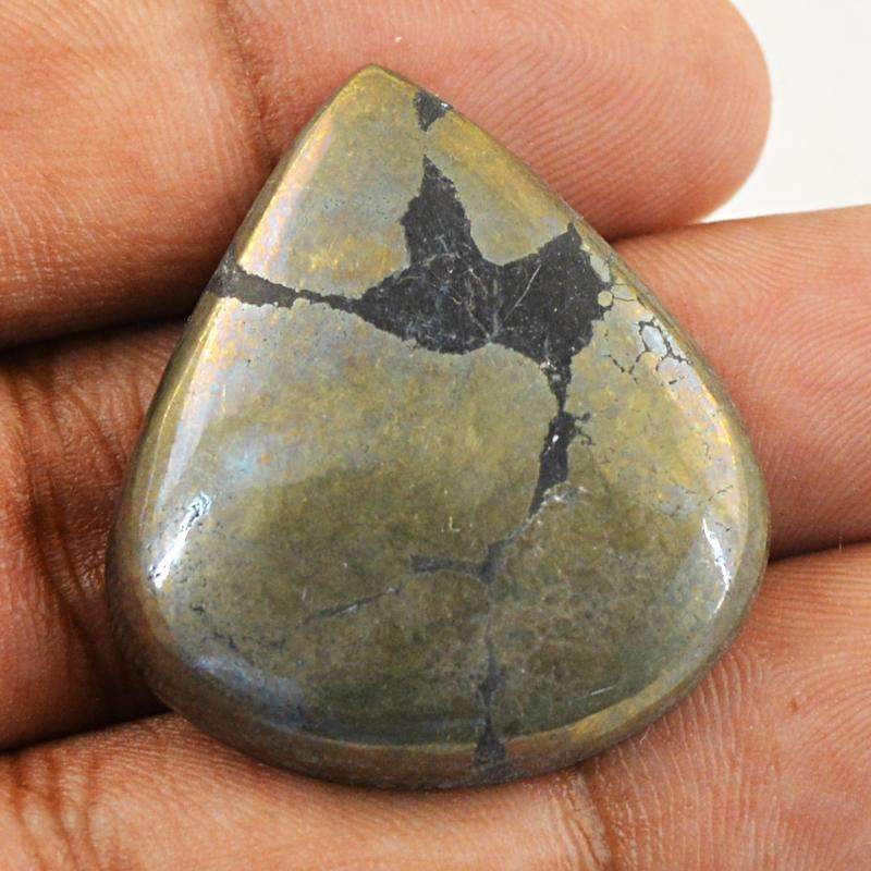 gemsmore:Golden Hematite Gemstone - Natural Pear Shape