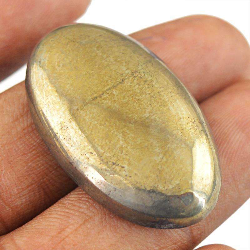 gemsmore:Golden Hematite Gemstone Natural Oval Shape