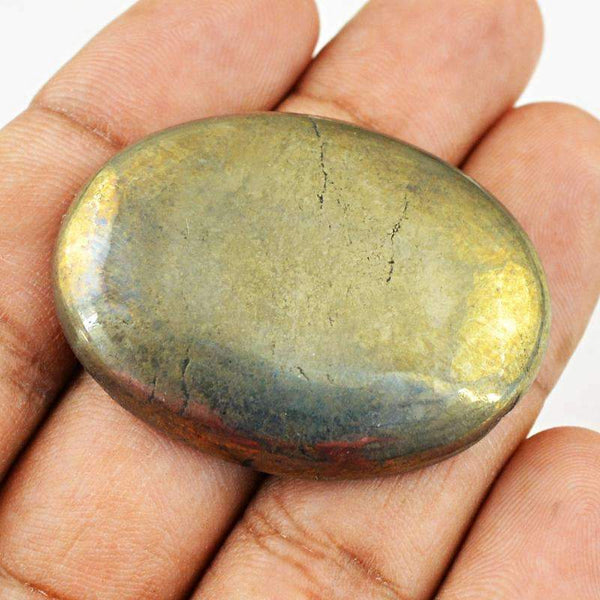 gemsmore:Golden Hematite Gemstone Natural Oval Shape