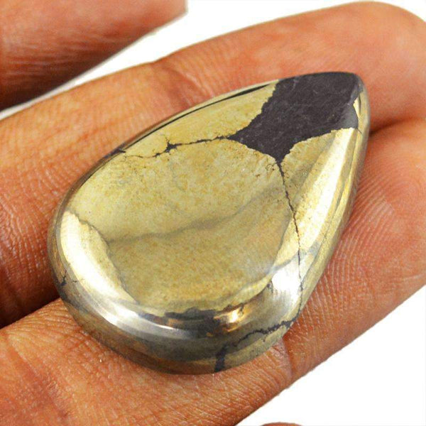 gemsmore:Golden Hematite Gemstone Natural Pear Shape