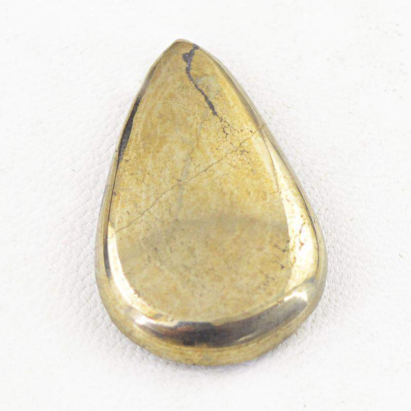 gemsmore:Golden Hematite Natural Pear Shape Gemstone